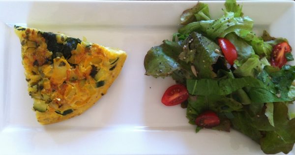 Tortilla met courgette en spinazie (GV – LV – VEG)