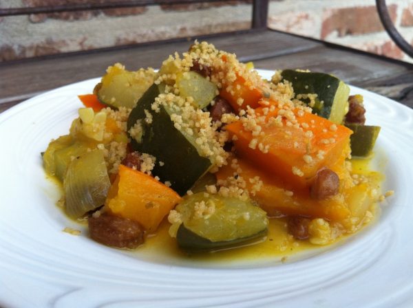 Herfst couscous met pompoen en rozijnen (GV – LV – VEG)