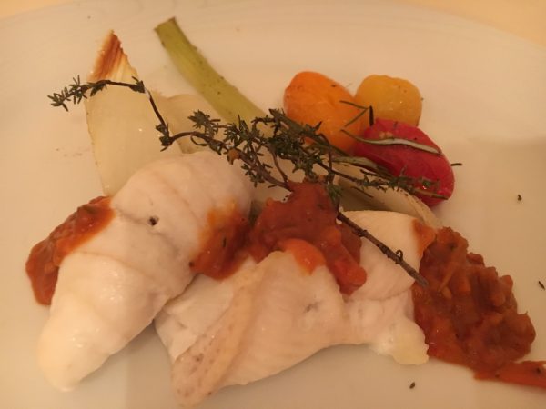 Tongrolletjes met tomaten zalfje en ovengeroosterde venkel (GV – LV – CD)