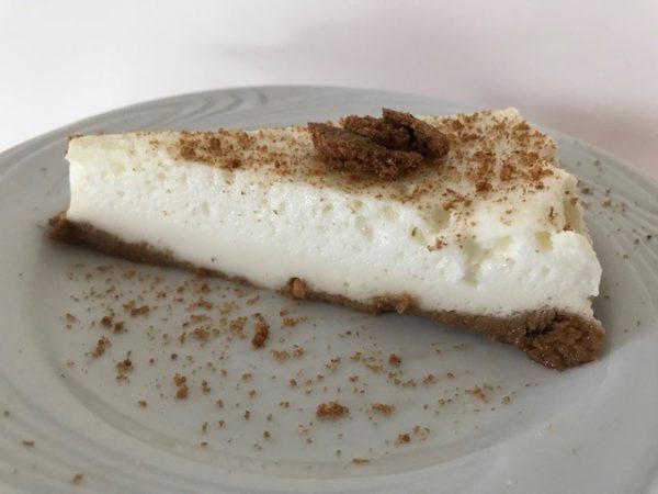 Plattekaastaart (light) met 6 granen speculaas