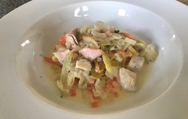Vispannetje met venkel en ovengeroosterde rozemarijn aardappelen (GV – LV)