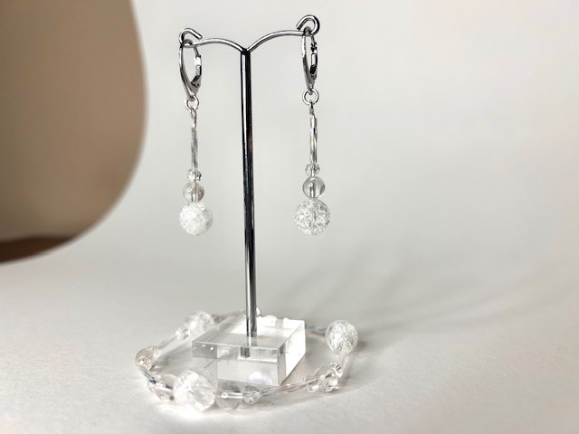 Bergkristal armband & oorringen set - Afbeelding 5