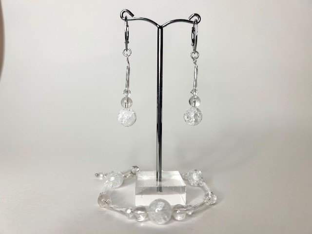 Bergkristal armband & oorringen set