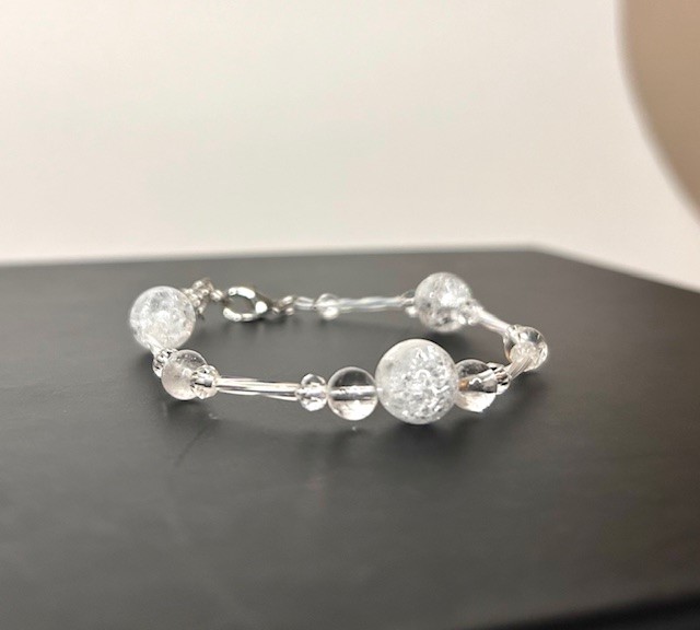 Bergkristal armband & oorringen set - Afbeelding 4