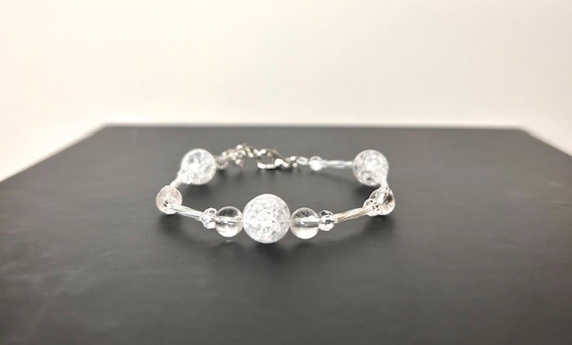 Bergkristal armband & oorringen set - Afbeelding 3