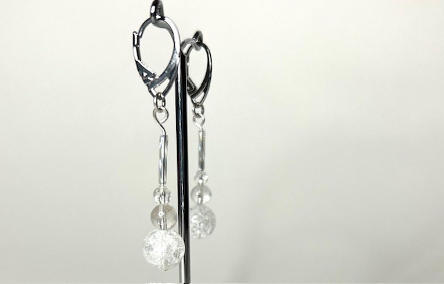 Bergkristal armband & oorringen set - Afbeelding 2