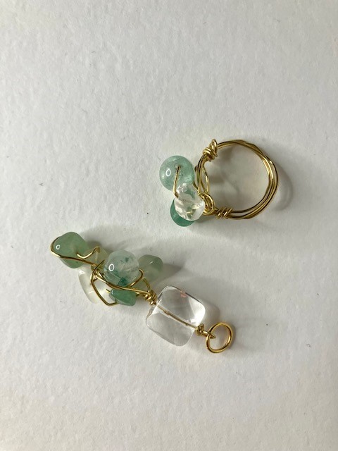Groene healing stenen set