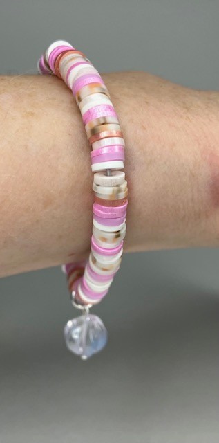 Katsuki armband roze - beige - Afbeelding 3