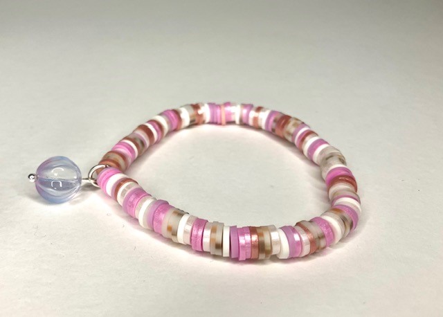 Katsuki armband roze - beige - Afbeelding 2